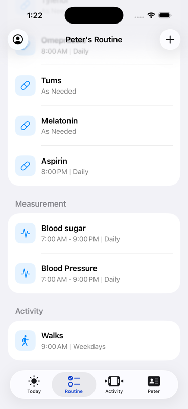 Medication & Task Schedules